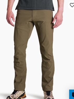 KÜHL RENEGADE ROCK PANT Water resistant performance fabric  olive  34 x 32